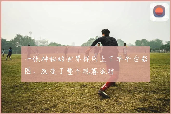 一张神秘的世界杯网上下单平台截图，改变了整个观赛派对